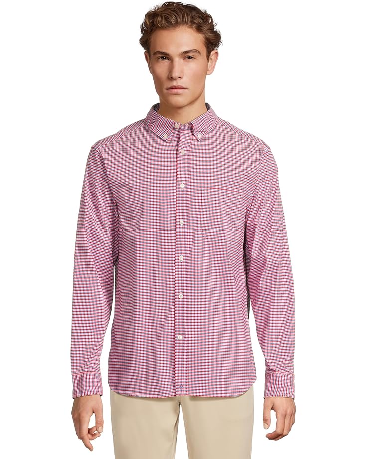 

Рубашка Vineyard Vines Tradewind Check Performance Cotton Shirt, цвет Lighthouse Red