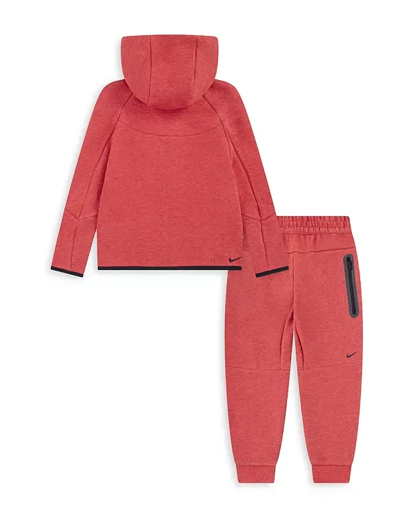 Детский комплект для мальчиков из флиса Nike Tech Fleece, Light University Red Heather — фото 2