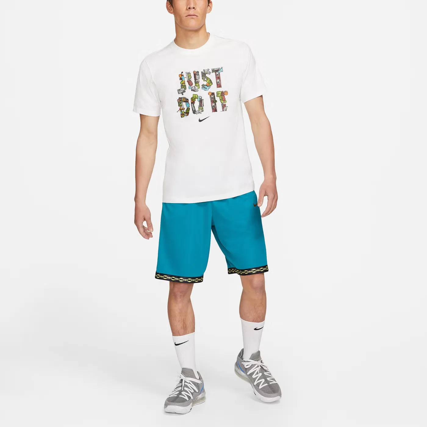 Футболка спортивная с принтом Just Do It Nike, белый