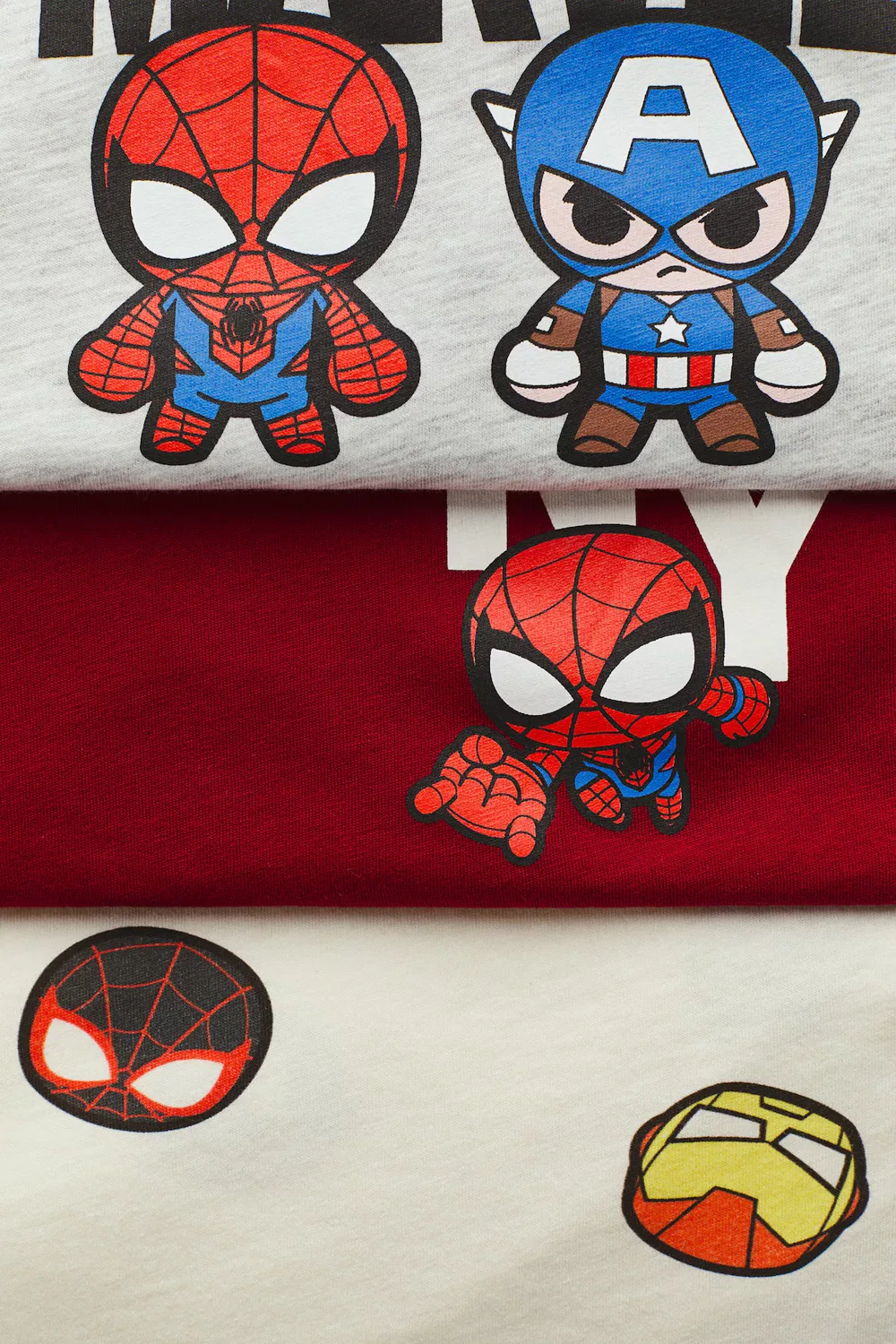 Набор из 3 футболок с принтом H&M, Hellgraumeliert/Marvel Comics — фото 2