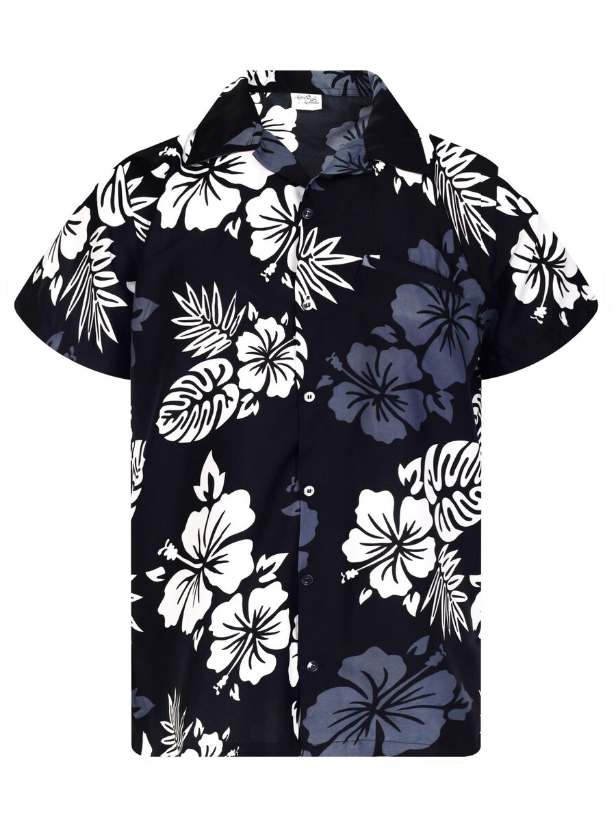 

Рубашка King Kameha Mono Hibiscus, черный