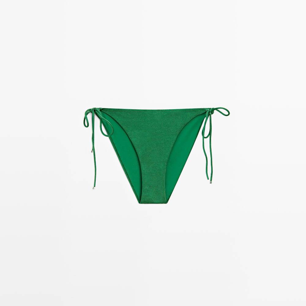 Плавки-бикини Massimo Dutti  with bow, зеленый