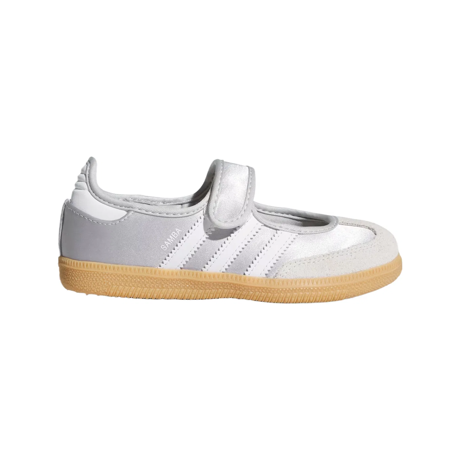 Детские кеды Samba Jane Adidas Originals, Silver Metallic Paint/Cloud White/Rubber Color — фото 3