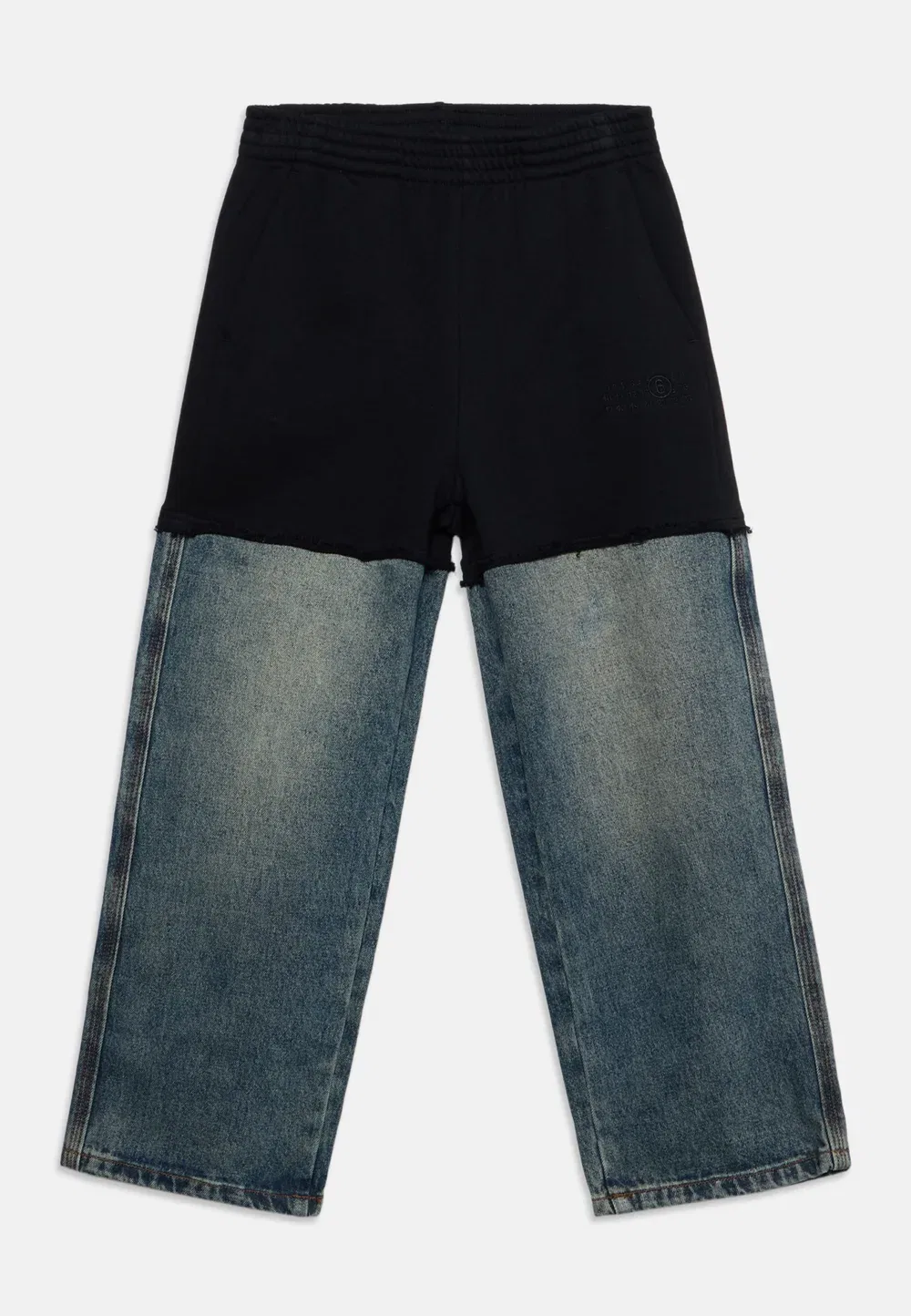 Унисекс - брюки Mm6 Maison Margiela, Dark-Blue Denim/Black