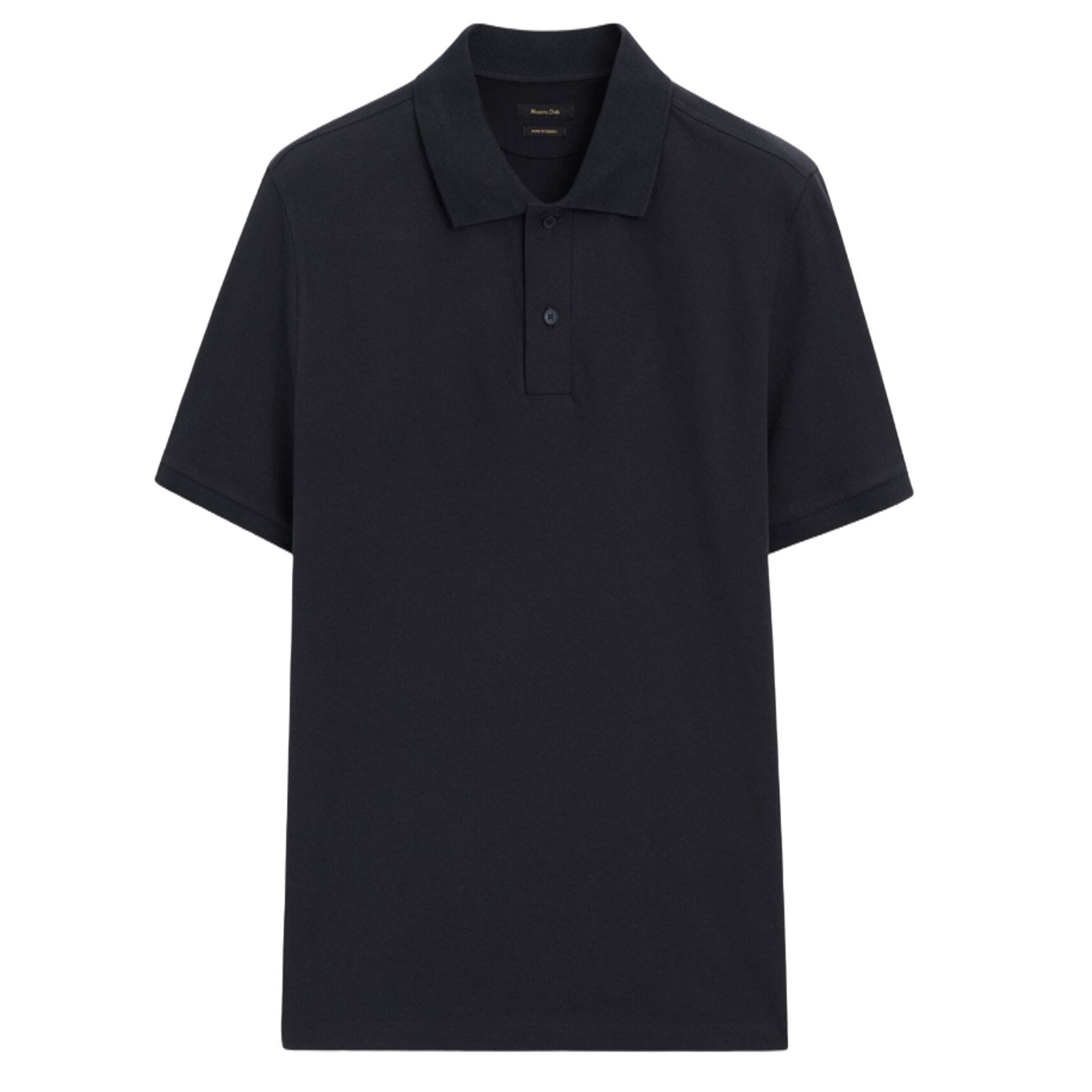 

Футболка-поло Massimo Dutti из микротекстурированного хлопка пике, темно-синий