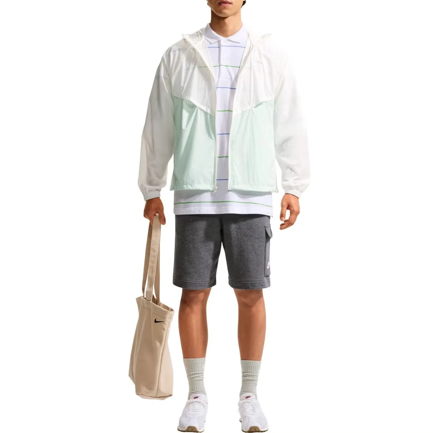 Куртка с длинным рукавом Windrunner Nike, белый — фото 2