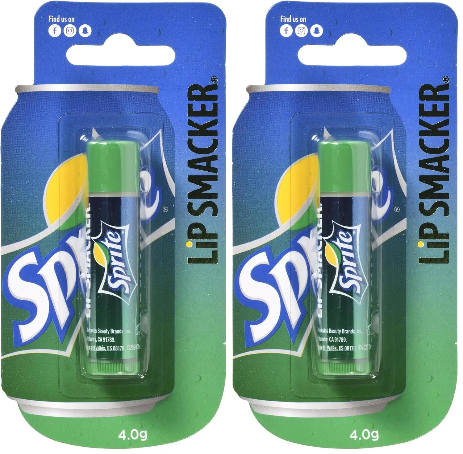 Бальзам для губ Sprite Lip Smacker Coca Cola Collection, 2 шт, 8 г