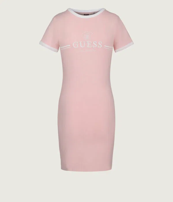 Детское платье для девочек с коротким рукавом Guess Active, Rosa Cipria