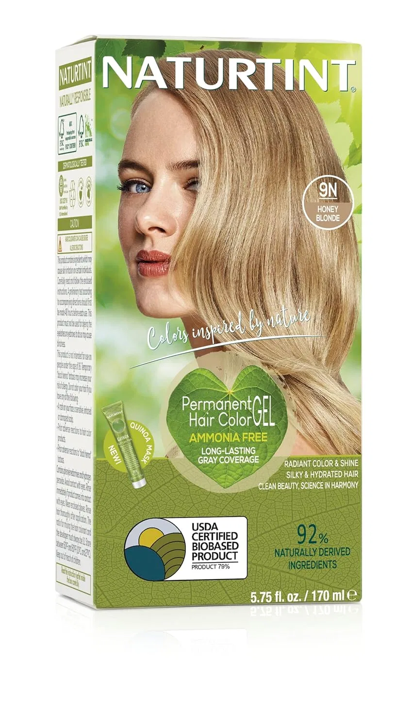 Краска для волос Naturtint Honey Blonde 9N, 165 мл Naturtint