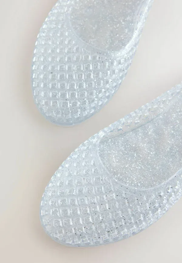 Балетки с вырезами Regular fit jelly ballet shoes Next Glitter, серебристый — фото 3