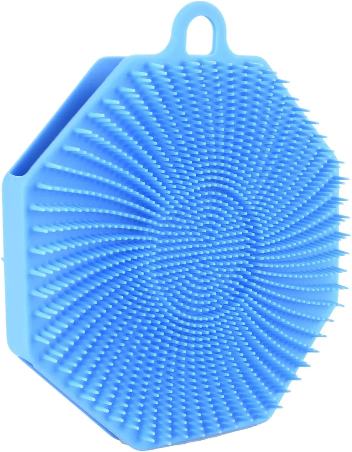 Щетка для тела силиконовая с мягкой щетиной, Generisch, 12.5 x 11 x 2.5 см, Blue