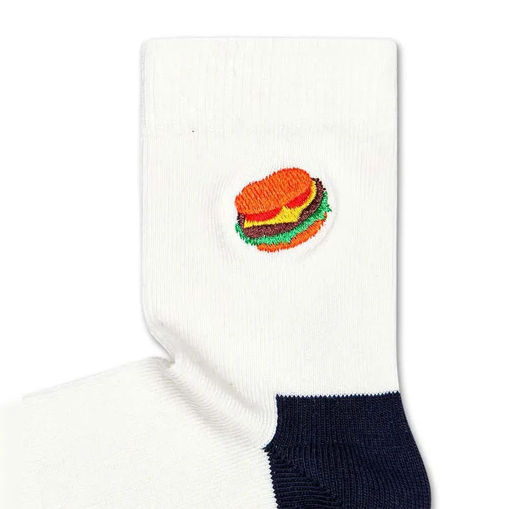 Носки Happy Socks Modelo Hamburger, белый — фото 2