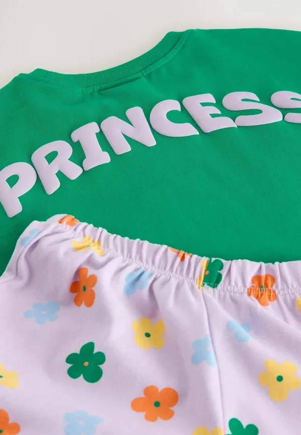 Комплект шорт и брюк с принтом Disney Princess Regular fit Next green, зеленый — фото 3