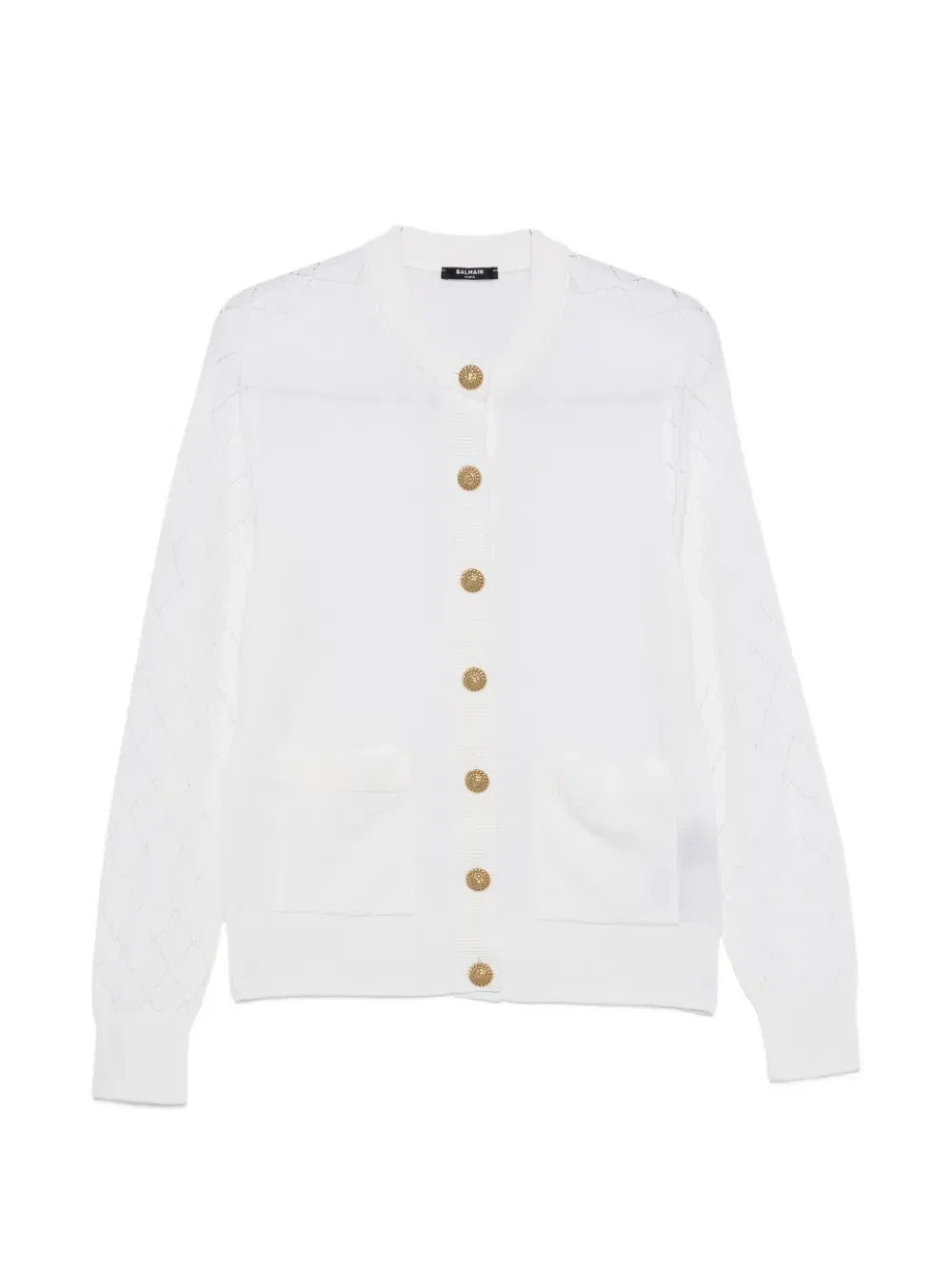 Кардиган с длинными рукавами Balmain, белый