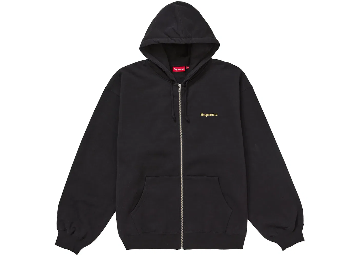 Мужская худи на молнии Supreme Crest Zip Up Hooded Sweatshirt Supreme, Black