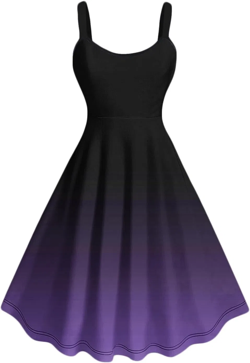 Женское летнее платье на бретелях A-силуэта, Purple