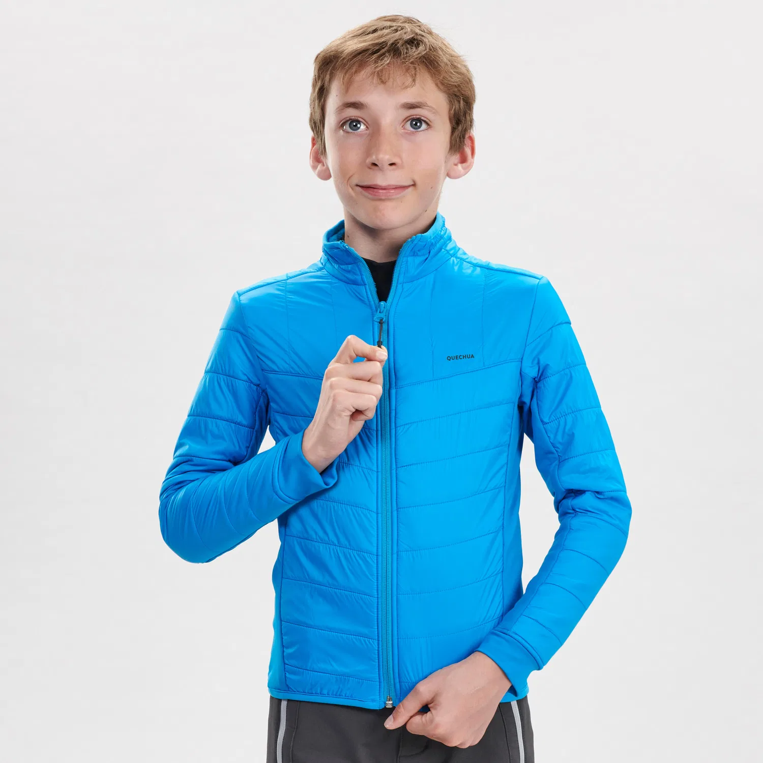 Детская куртка с длинным рукавом Dark Cyan DECATHLON, Dark Cyan — фото 4