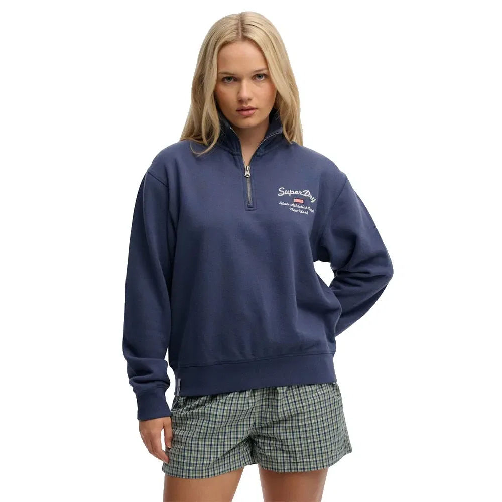 Худи на молнии Athletic Essential Graphic Superdry, синий