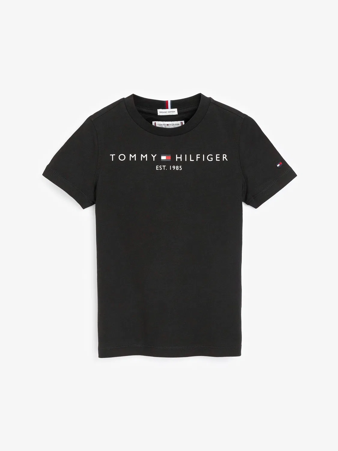 Футболка, хлопковая, Essential Tommy Hilfiger, черный — фото 3