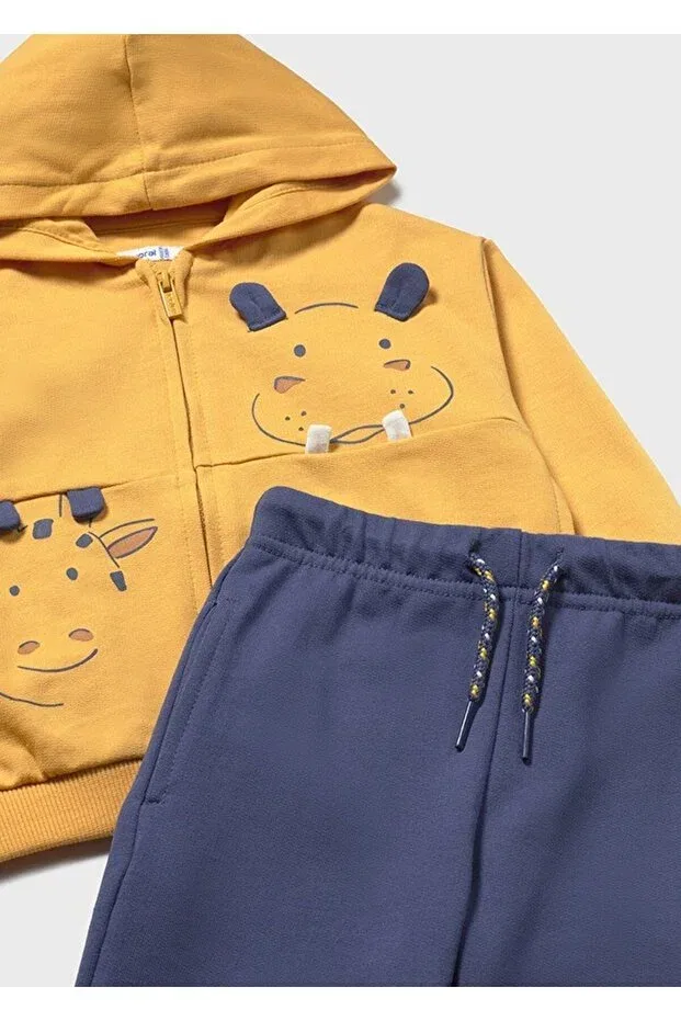 Детский комплект спортивного костюма с коротким рукавом Mayoral, Yellow — фото 4