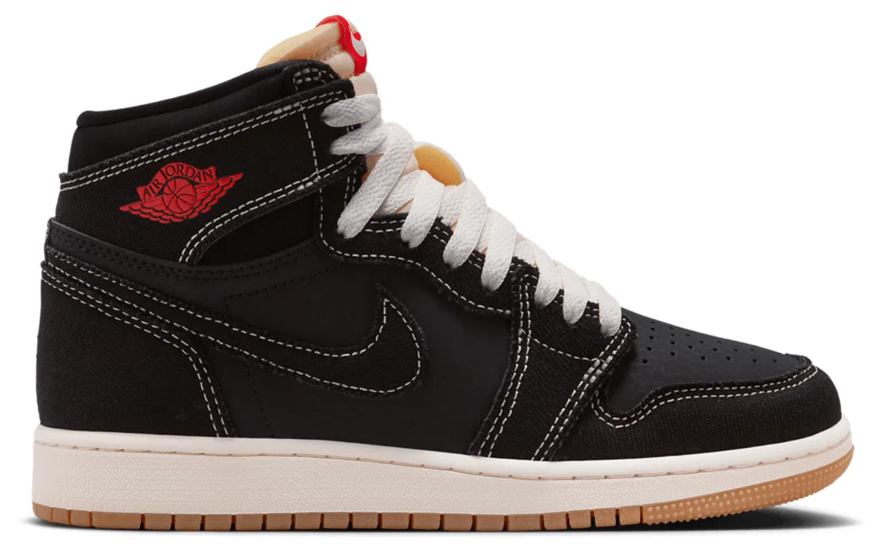 Кроссовки для мальчиков Retro 1 High OG Jordan, цвет Black/Red/White