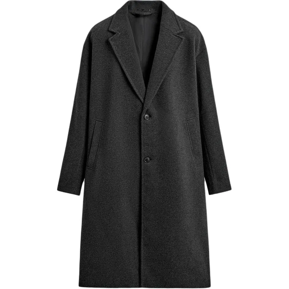 Мужское пальто Coal Gray Moderate ZARA, Coal Gray