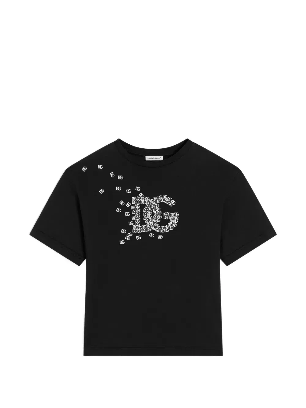 Трикотажная футболка с логотипом Dolce & Gabbana Kids, черный
