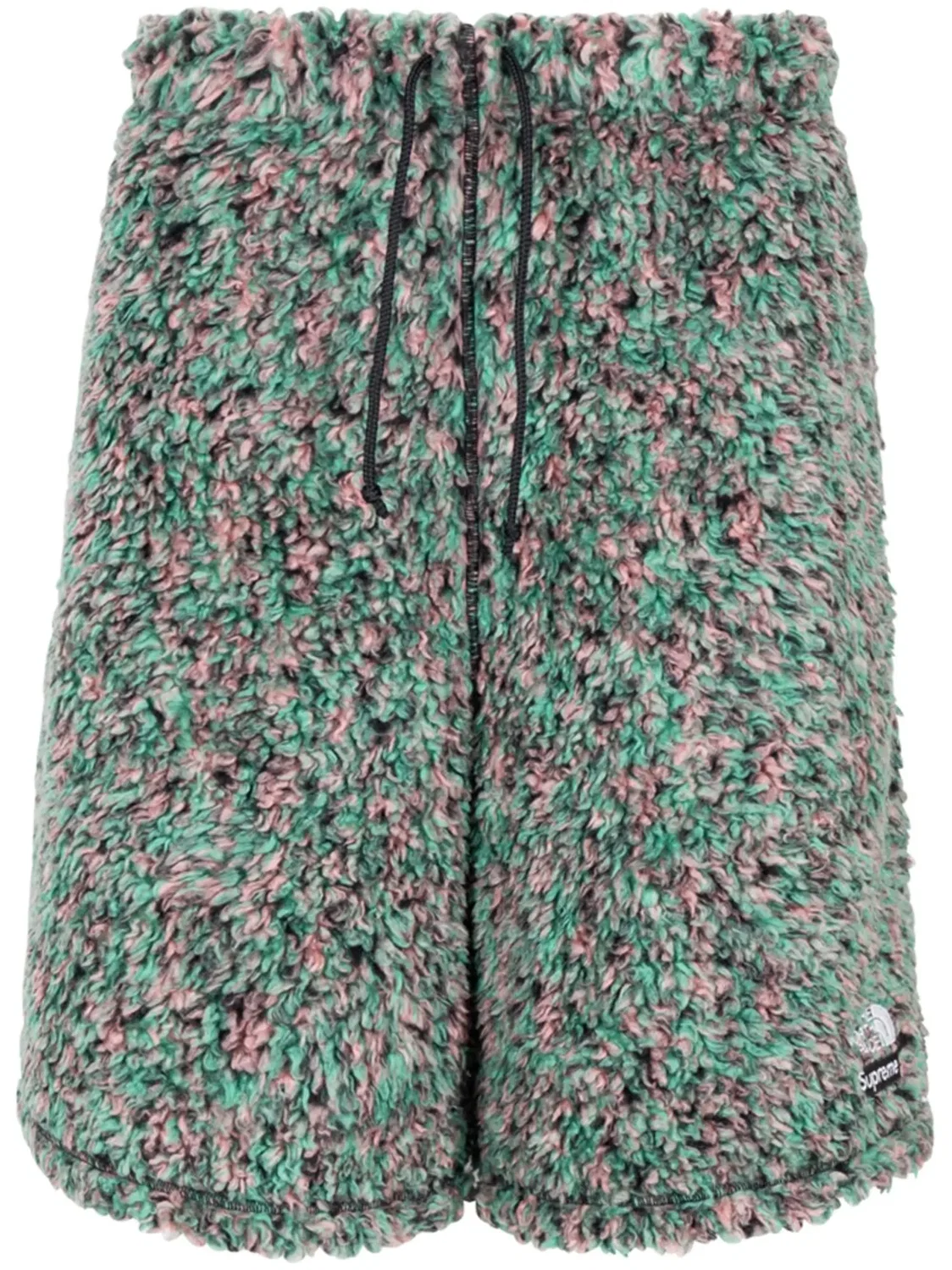 Флисовые шорты высокого ворса, серые Supreme, серый