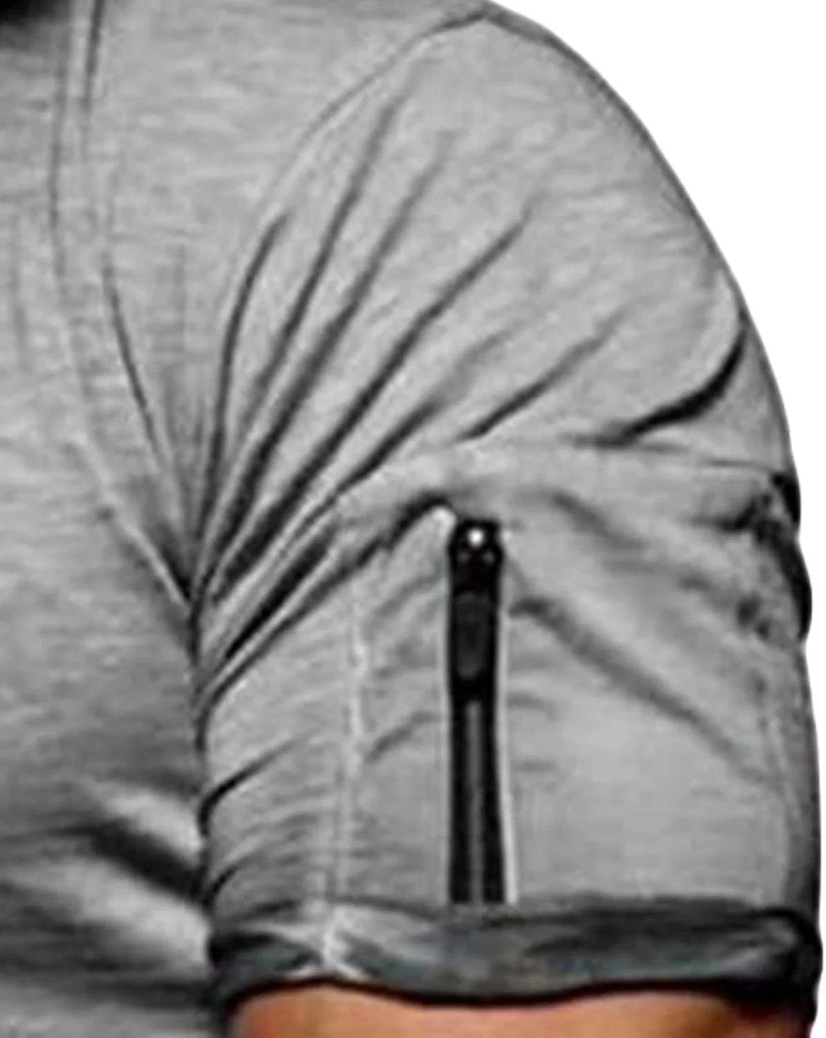 Мужская футболка с V-образным вырезом облегающая Cotton, Dark Grey — фото 3