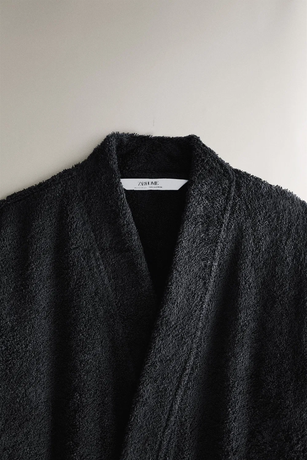 Высококачественный хлопковый банный халат (420 г/м²) ZARA, Black — фото 2
