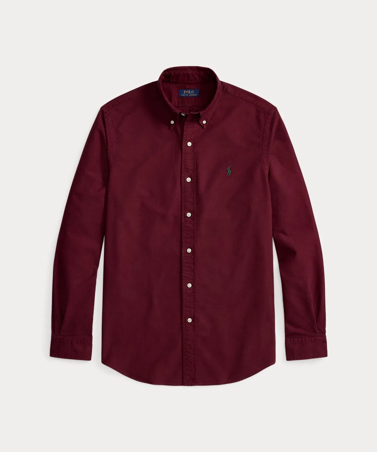 Мужская рубашка оксфорд с длинным рукавом классическая POLO RALPH LAUREN, Red — фото 2