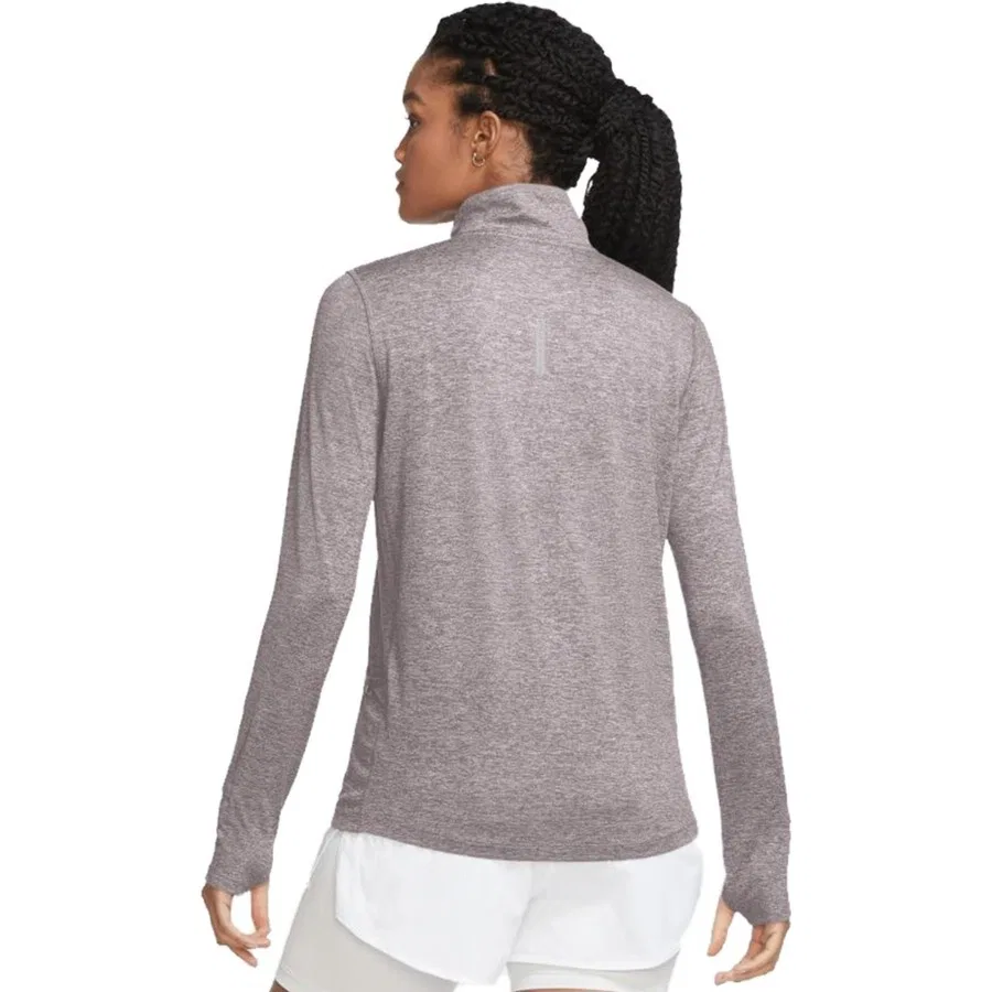 Женский спортивный топ с четвертью молнией Dri-Fit Running Element Half Zip Long Nike, Сиреневый — фото 2