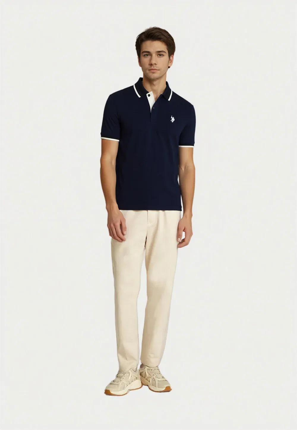 Модная рубашка-поло Kurzarm U.S. Polo Assn., Schwarz — фото 2