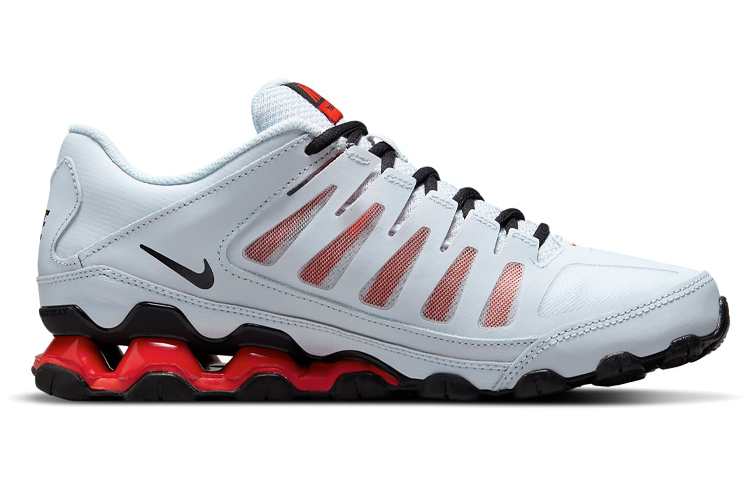 Кроссовки Nike Reax 8, светло-серый/красный — фото 2