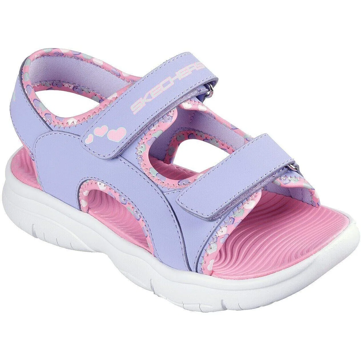 Детские сандалии с принтом Flex Splash Heart Skechers, Violett