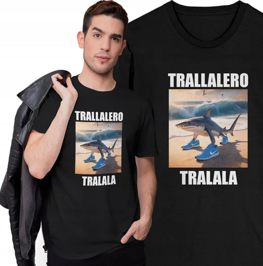 

Забавная футболка Trallalero Tralala размер L, черный