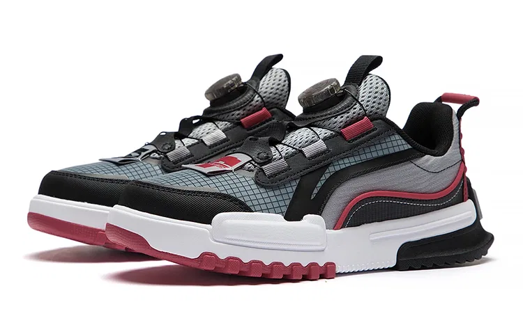 Детские кеды Li-Ning YOUNG Journey 2.0 LOW с поворотной пряжкой, Black Red — фото 4