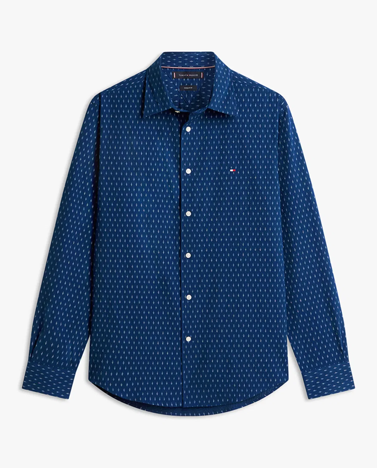 Мужская рубашка с длинным рукавом с принтом Tommy Hilfiger, Azul Marino — фото 4