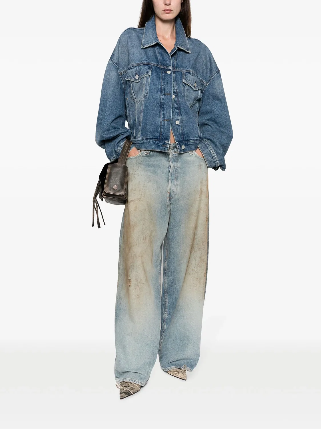 Acne Studios Джинсы свободного кроя, синий — фото 3