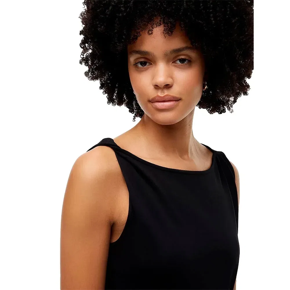Женское платье миди из регенеративного хлопка Tommy hilfiger, Black — фото 4