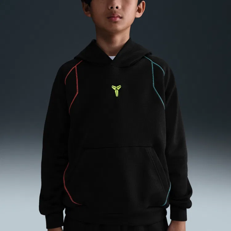 Детский свитшот Nike Therma FIT, Black/Volt — фото 4