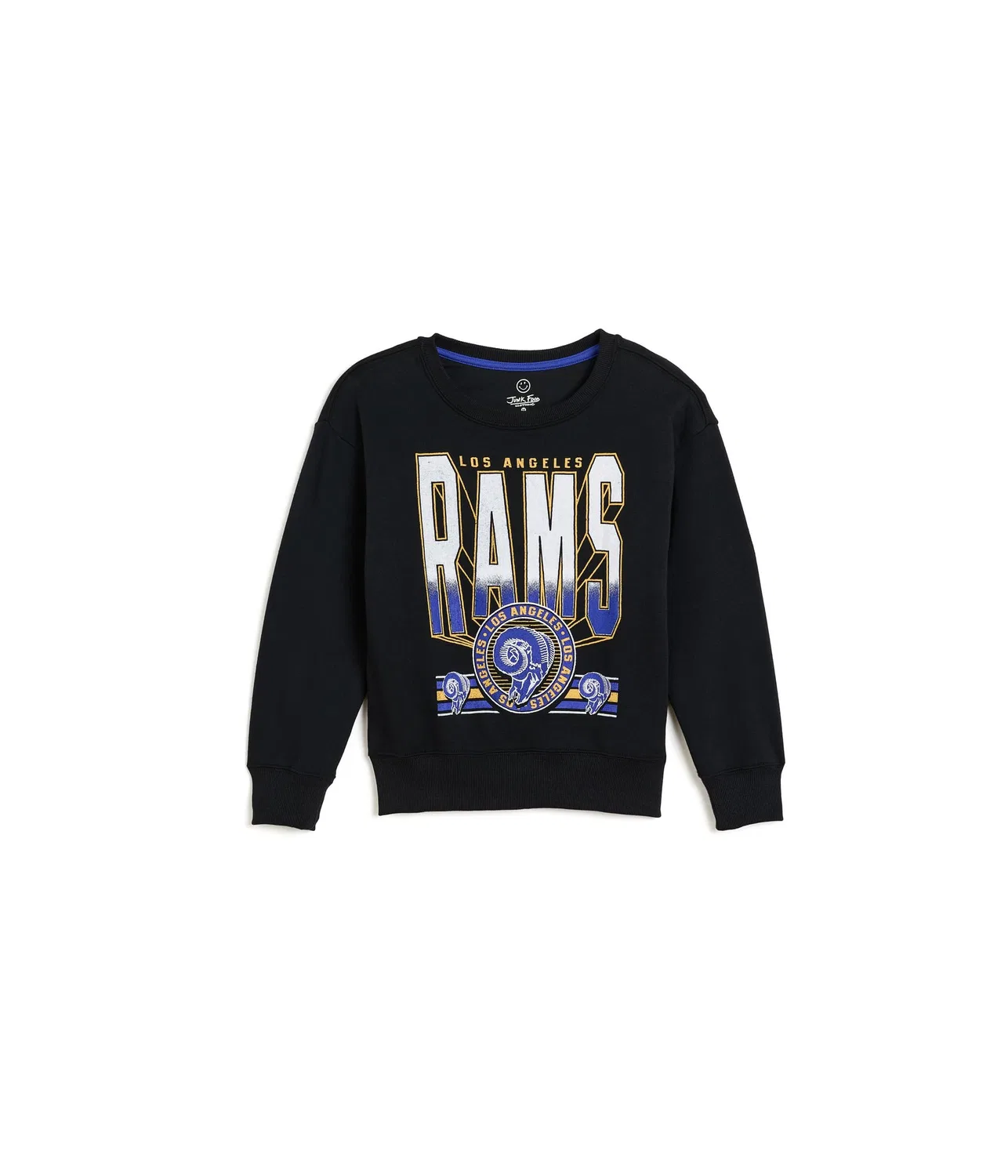 Флисовая толстовка с откидными плечами NFL Los Angeles Rams (для маленьких и больших детей) Junk Food Clothing Kids, True Black