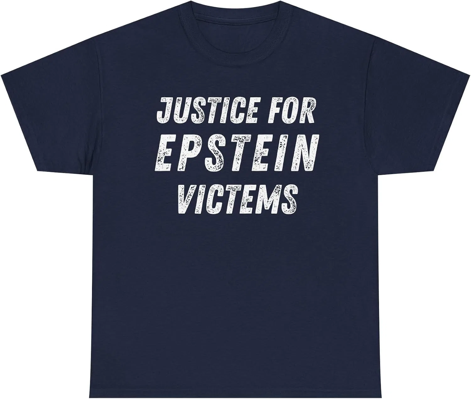 Мужская футболка с принтом Justice for Epstein Victims, тёмно-синий