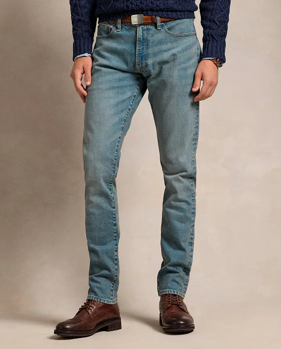 Мужские джинсы, Sullivan Slim Fit Elásticos, Polo Ralph Lauren, Azul Loft — фото 2