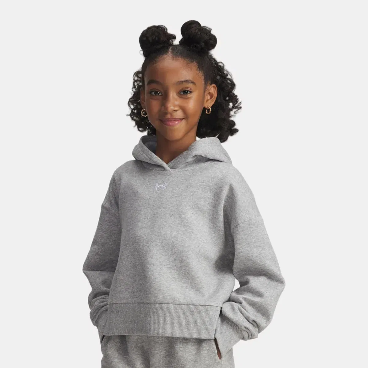 Детская толстовка из флиса Rival Fleece Crop Under Armour, Gris