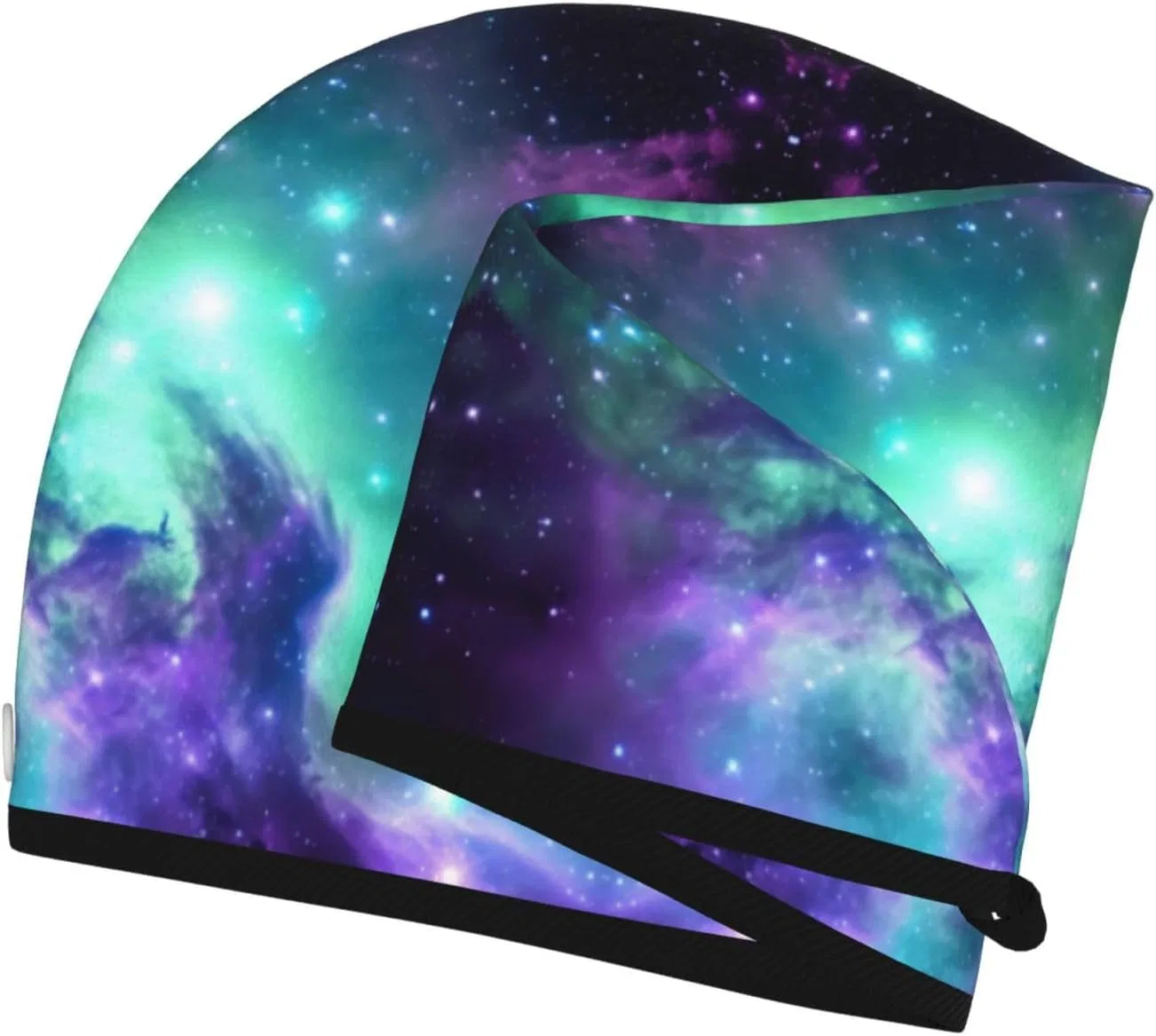 Шапочка для душа BONDIJ, Green Blue Purple Galaxy, 25.2x10 дюймов — фото 3