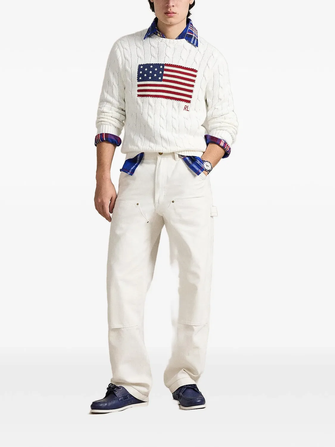 Polo Ralph Lauren Свитер белый хлопковый — фото 2