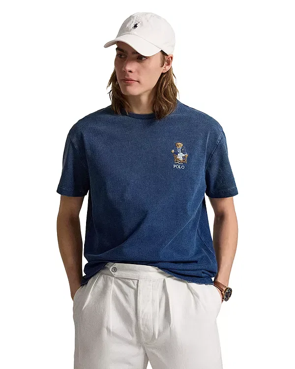 Мужская футболка с принтом Classic Fit Polo Bear Indigo T-Shirt Polo Ralph Lauren, Indigo