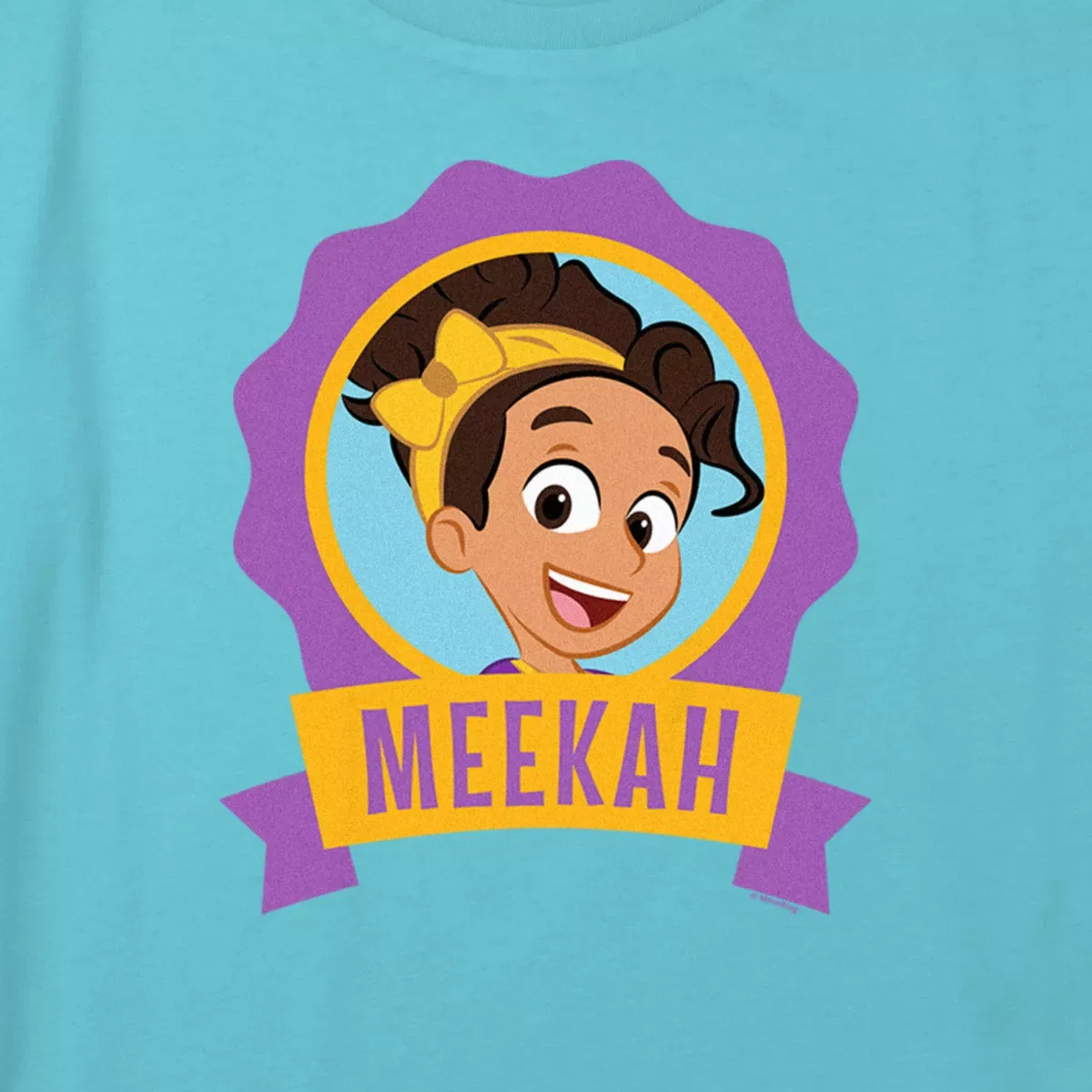 Детский укороченный топ-футболка для девочек с принтом Meekah Portrait Badge Blippi, Blue — фото 2