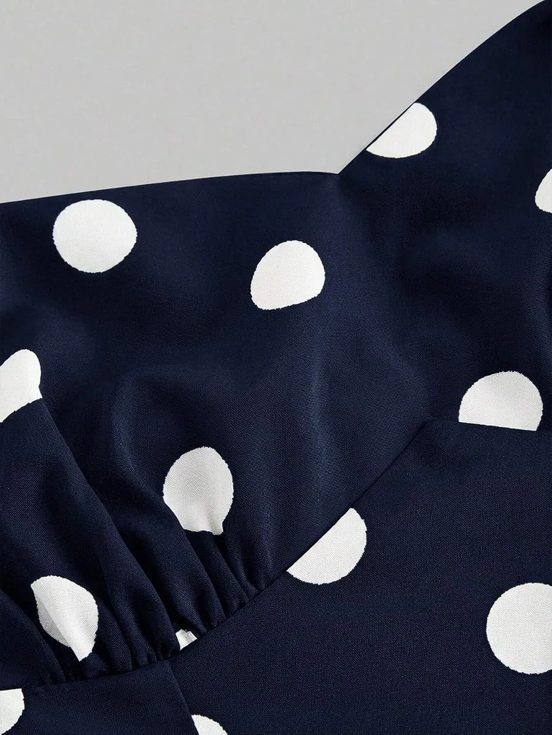Женское повседневное платье миди с открытой спиной A-Line, Navy Blue — фото 4